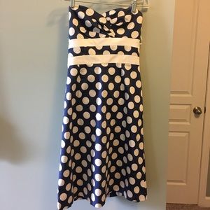 Donna Ricco Strapless Polka Dot Dress - Size 6
